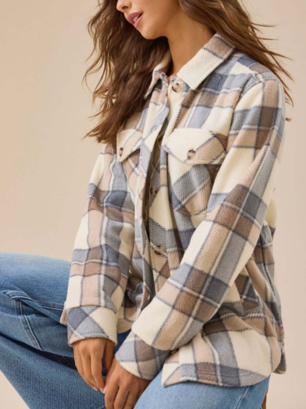 NWT Altar'd State Cole Fleece Shacket